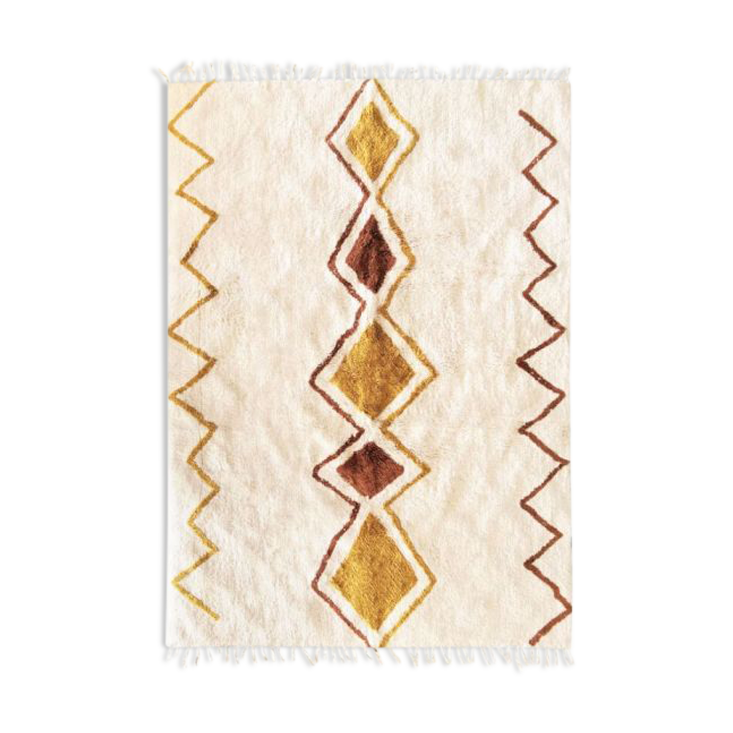 Berber carpet 120 x 170 cm white