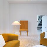 Mid-century modern artisan wardrobe in elm, Sweden, 1940s.