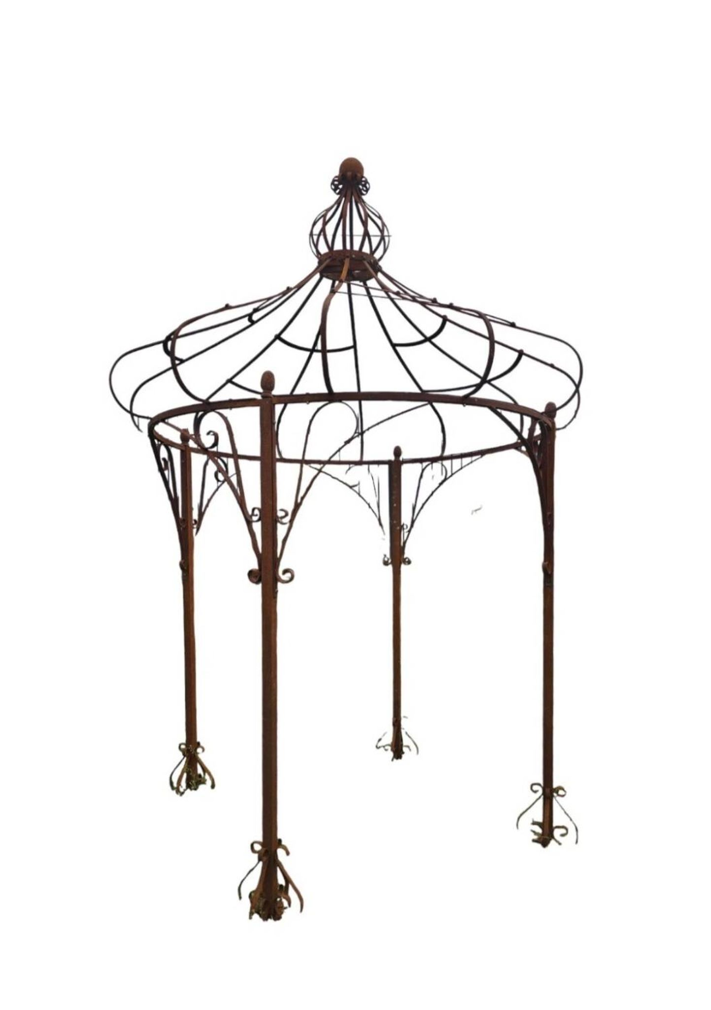Gloriette, arbour, wrought iron pergola