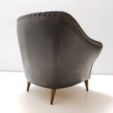 Fauteuil gris foncé dans le style de Gio Ponti pour Casa e Giardino, Italie