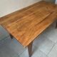 Large vintage farmhouse table from the 50s in solid wood (oak)