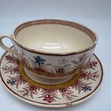 Chocolate cup, Sarreguemines, Derby model, ironstone