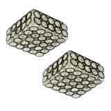 Pair of Mid-Century Modern Glass Ceiling Lights from Limburg, 1960s/1970s