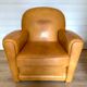 Authentic Club Lounge Set (Sofa + 1 Armchair) in Basane Leather