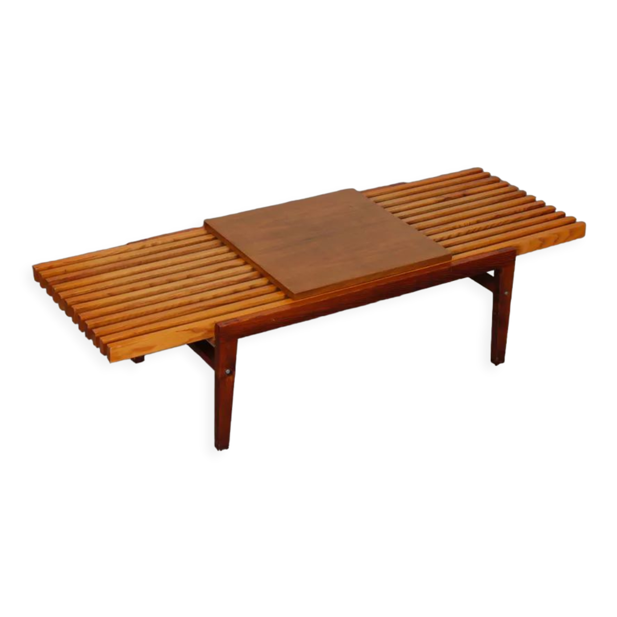 Table basse à lattes par František Mezulanik datant des années 1960