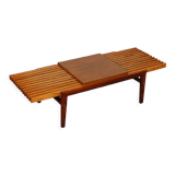 Slatted coffee table by František Mezulanik from the 1960s
