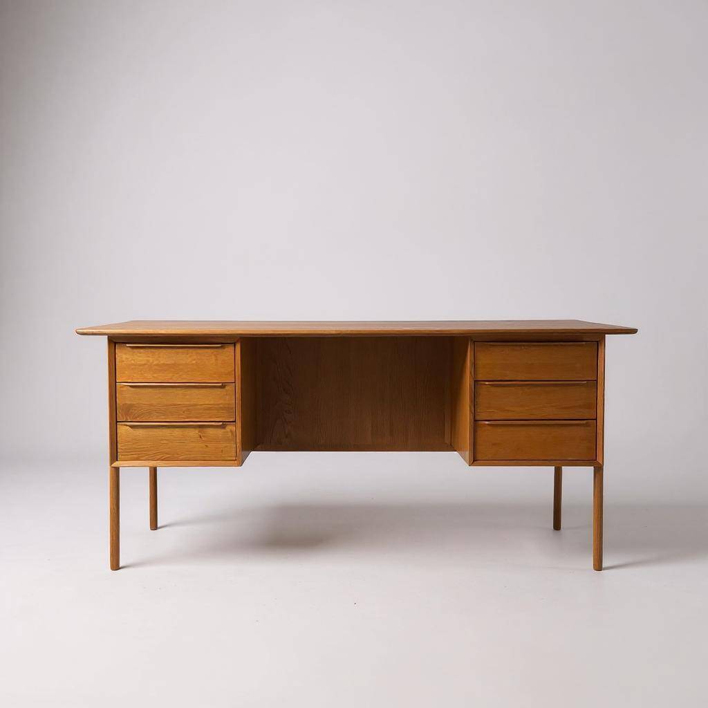 Bureau scandinave double face vintage des années 60/70
