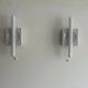 Pair of vintage porcelain wall lights with switch, France 1970.