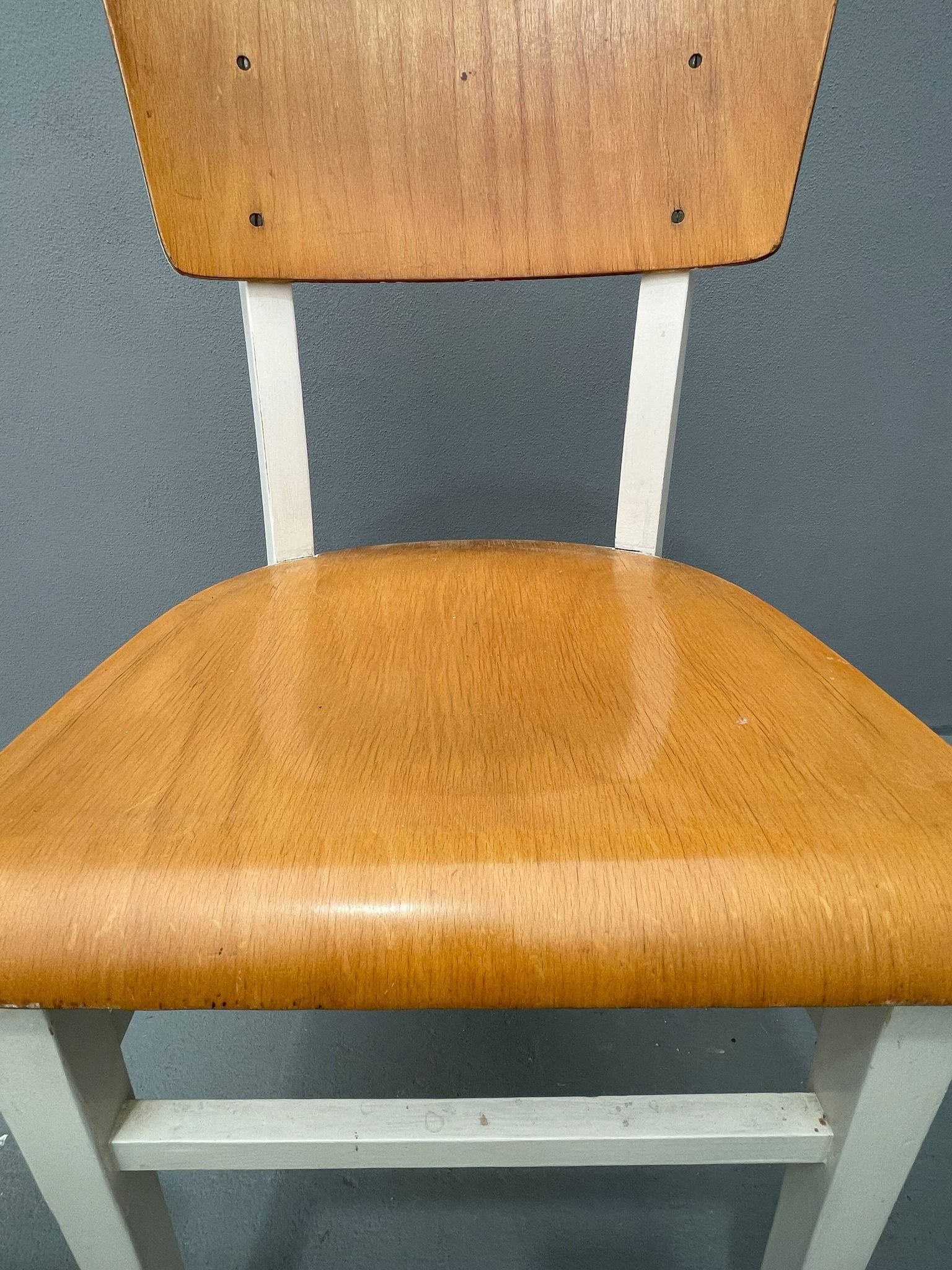 3 chaises en bois, Tchécoslovaquie années 1950