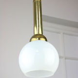 Vintage gold & opaline pendant lamp