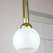 Vintage gold & opaline pendant lamp