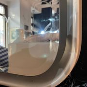 Miroir rétroéclairé en fibre de verre Italie années 70