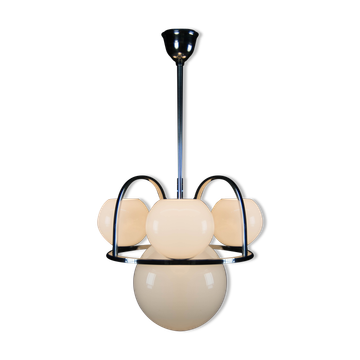 Bauhaus Chrome-plated Chandelier, 1930s