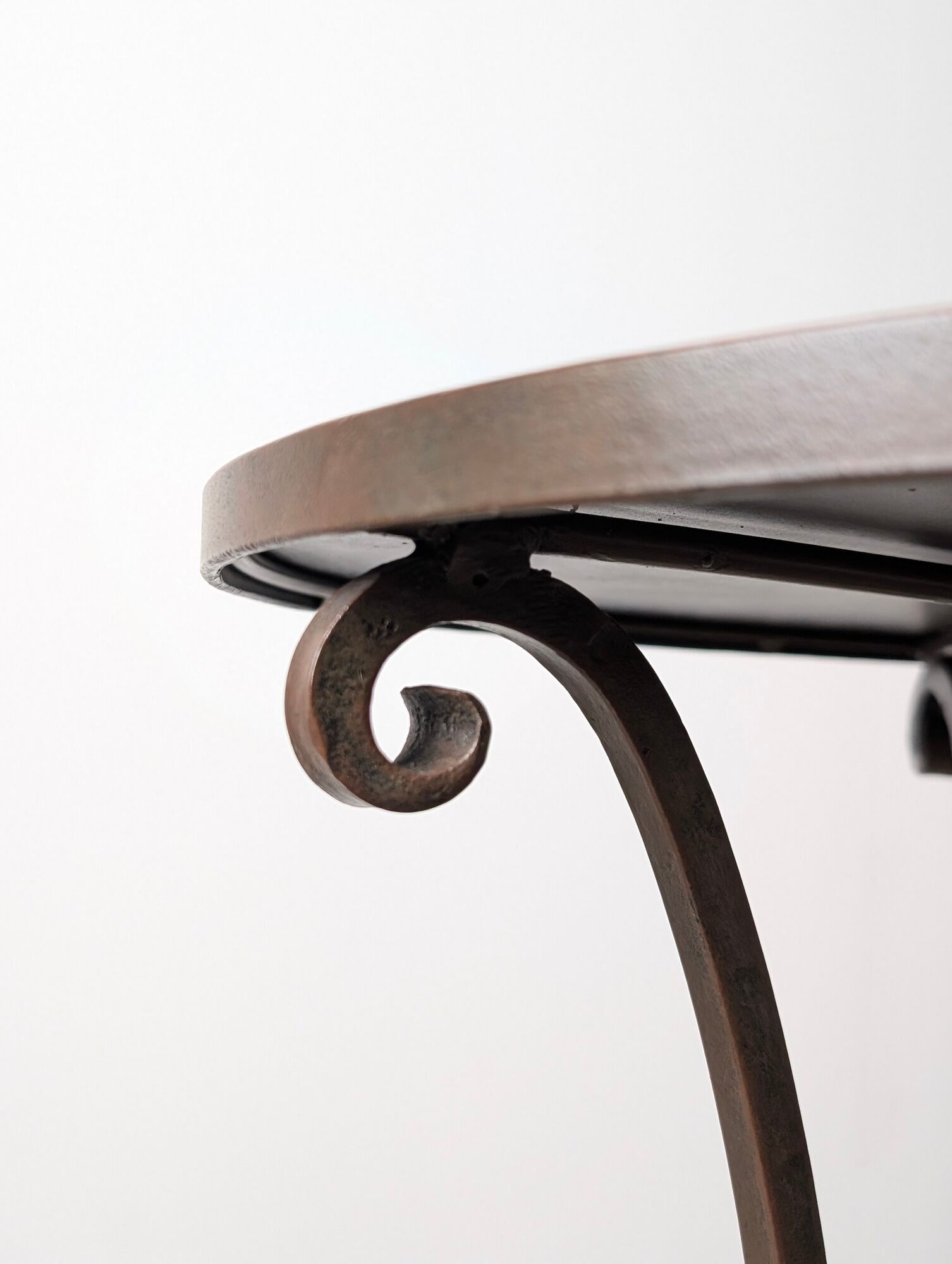 French Floor Lamp with Spiral Staircase, iron and brass, Mid-Century