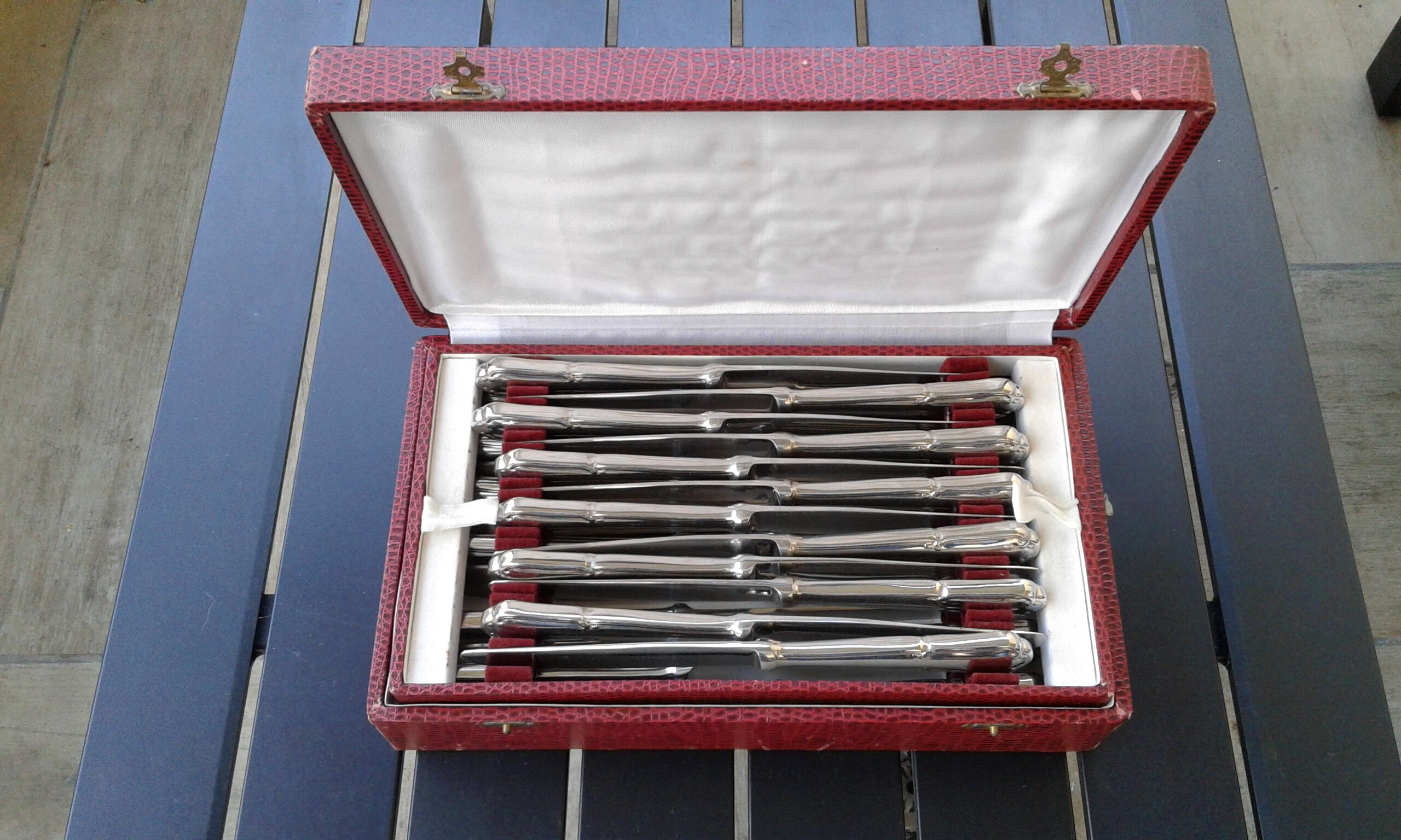 box of 24 stainless steel knives