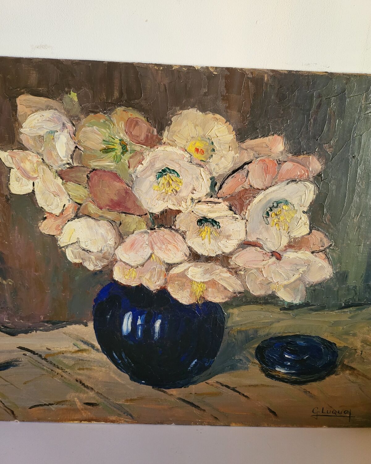 Oil on panel, germaine luquet, bouquet of flowers