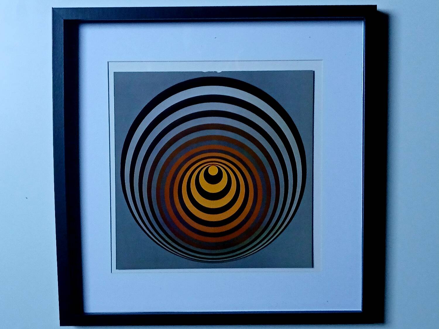 Tableau Vintage Art Optique - Victor Vasarely - Frame 40x40cm