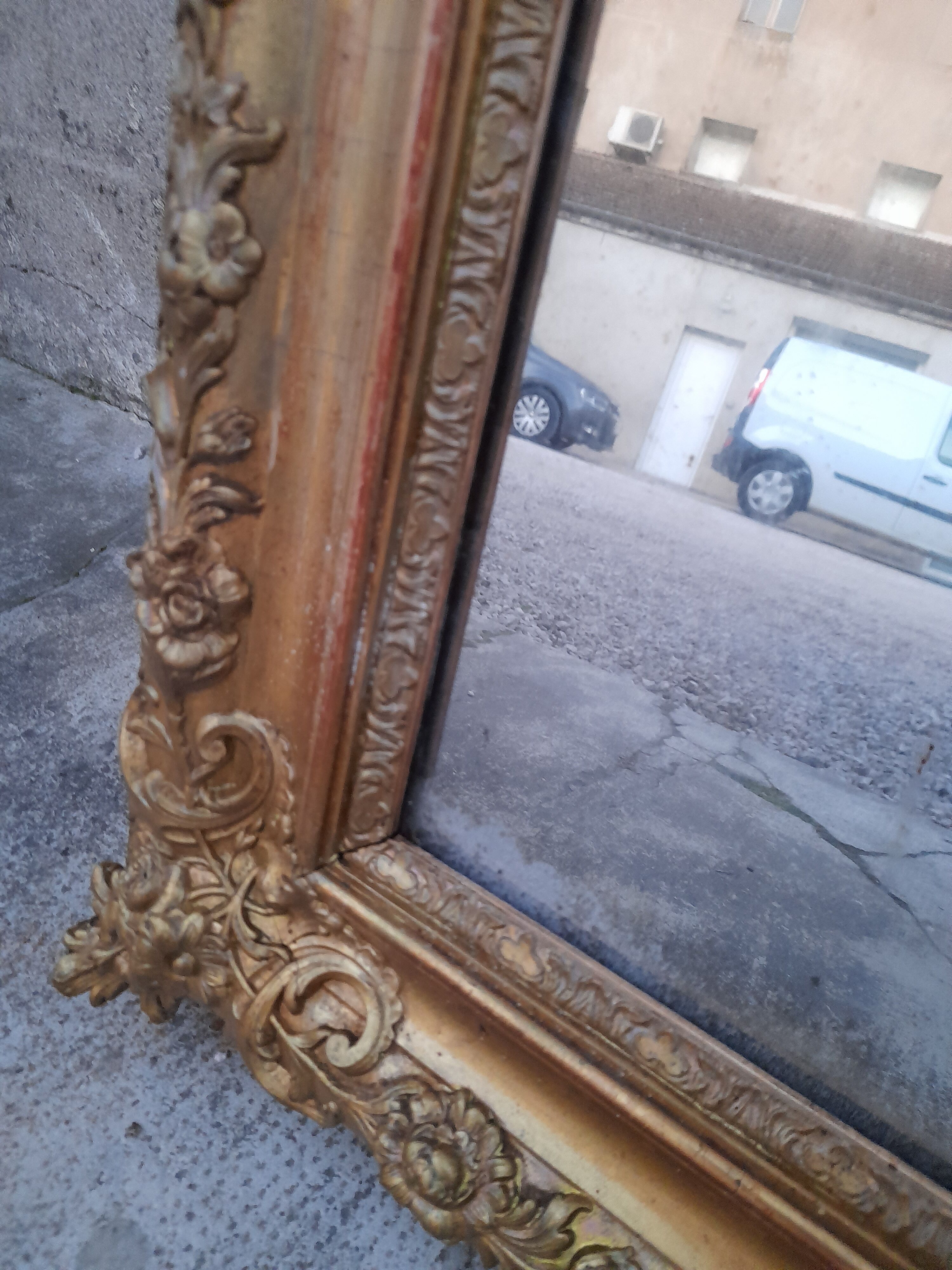 Miroir doré époque restauration 125x92