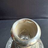 Cut crystal carafe with silver frame