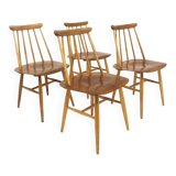 Set of 4 "Fanett" teak chairs by Ilmari Tapiovaara, Sweden, 1960