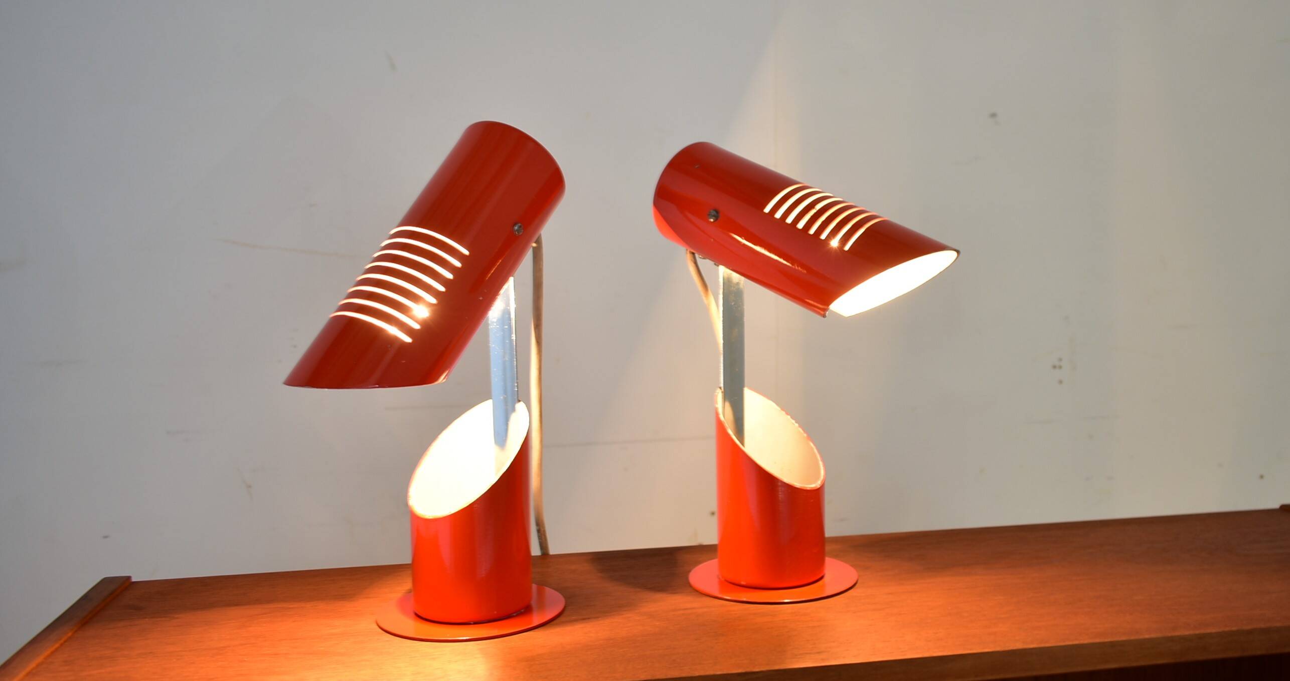 Space Age foldable table lamps from Szarvasi, 1960s