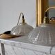Pair of moulded glass light fixtures