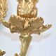 Pair of Louis XV style beveled mirror sconces in bronze by Lucien Gau