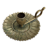 Gold metal candle holder
