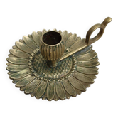 Gold metal candle holder