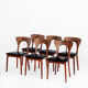 Suite de 6 chaises "Pierre". Palissandre. Niels Koefoed. Danemark, 60s