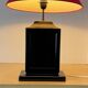 Vintage black ceramic lamp base 1980