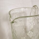 Biot bubbled glass pitcher
