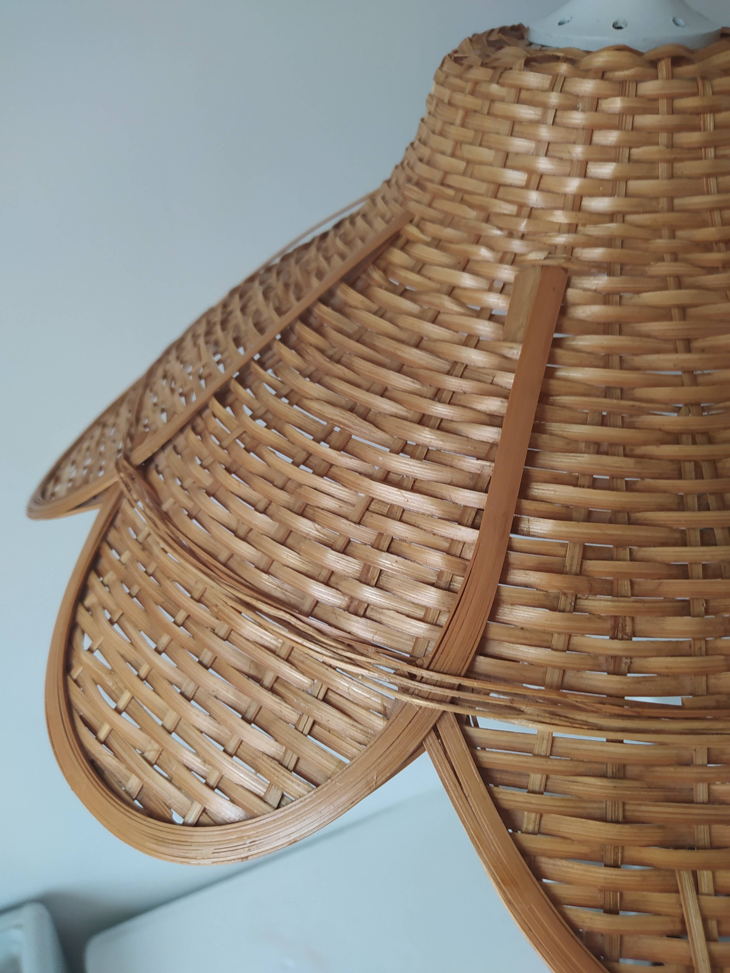 Vintage rattan hanging lamp