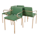Set of 4 Hollywood Regency vintage design chairs from the 70s modern antiques.