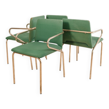 Ensemble de 4 chaises Hollywood Regency design vintage années 70 modernariato chai.