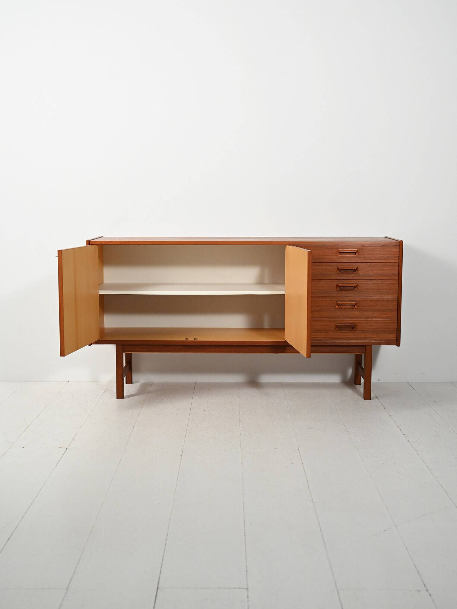Scandinavian 1960s sideboard with projecting handles