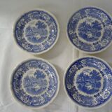 4 plates old faience 506 112 villeroy boch burgenland blue
