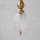 Mid-century brass and glass thin pendant light