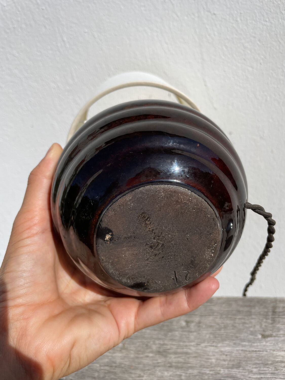 Lampe à poser en céramique émaillée 1960