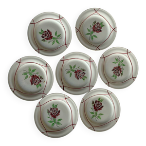 8 assiettes plate entrée-dessert-