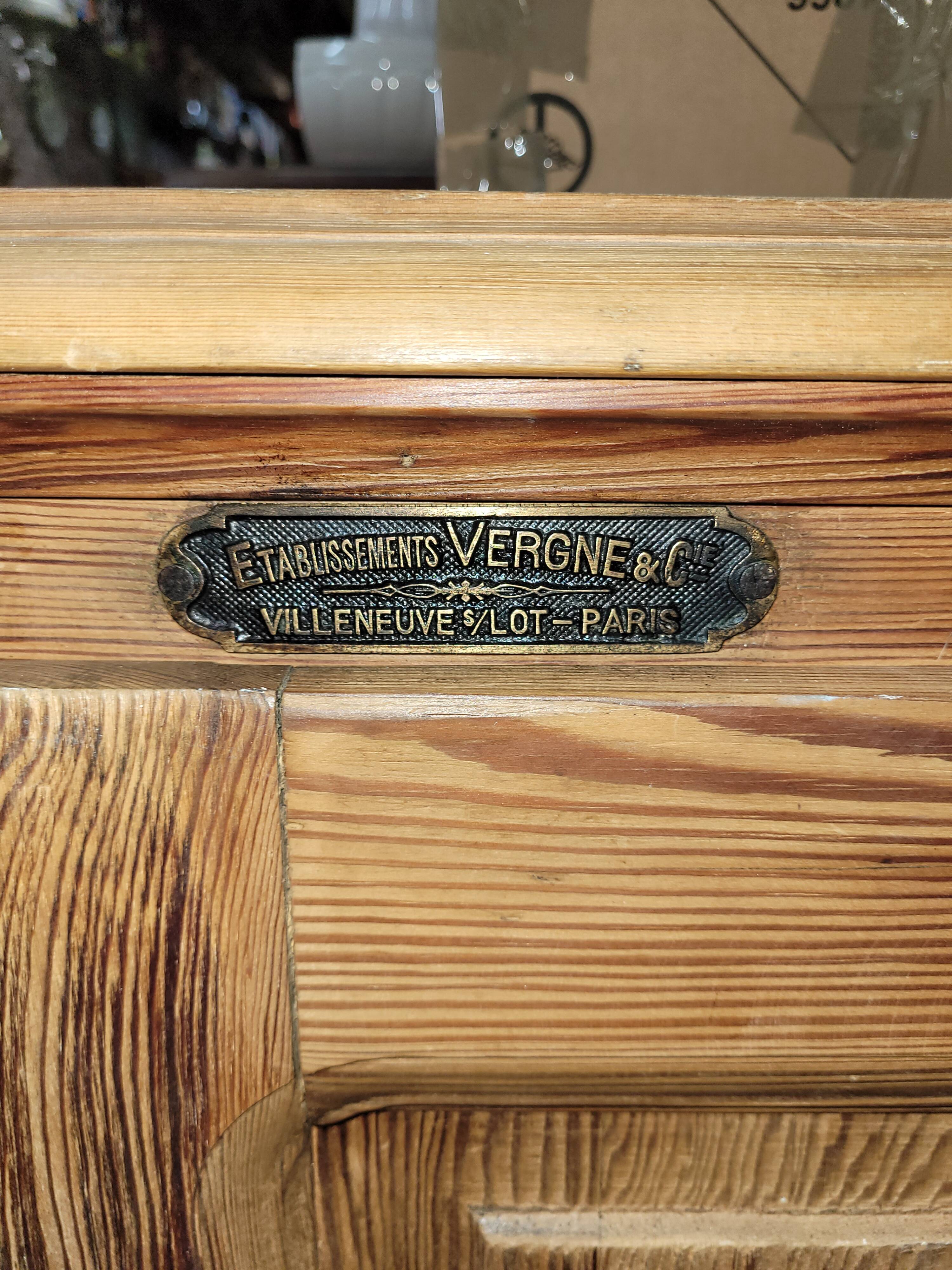 Antique cooler with a door