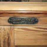 Antique cooler with a door