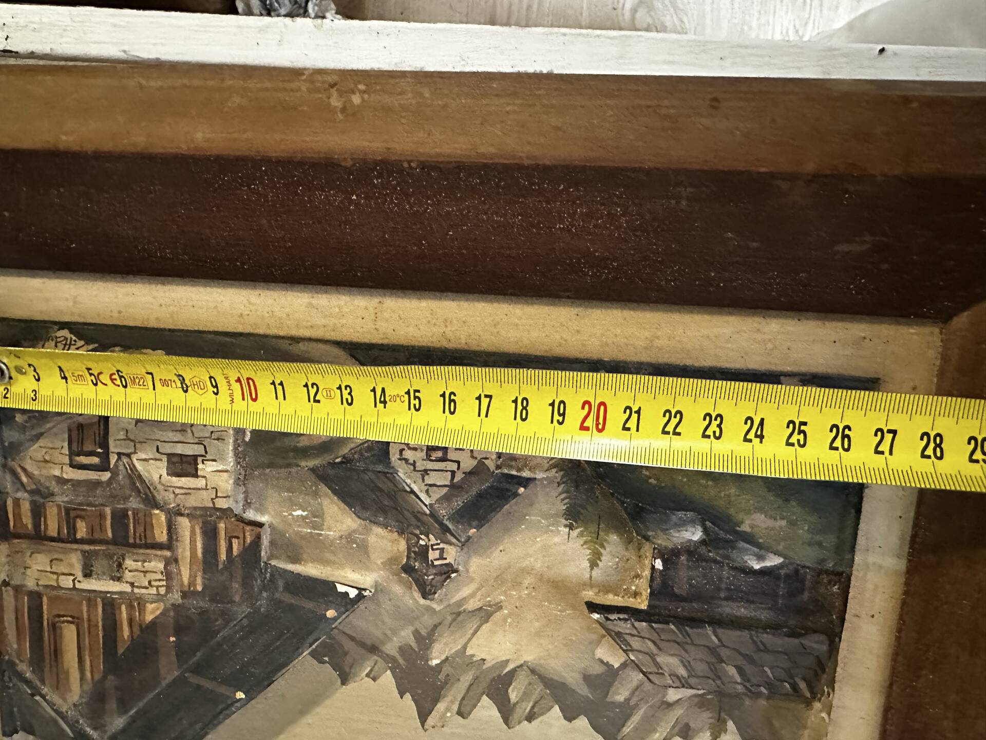 Alpine Table Carved and Painted Signed - Mid Century Chalet Ambiance