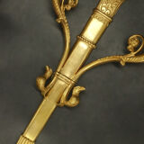 Pair of sconces with quiver and eagle heads style Restoration of the nineteenth