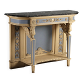 Console ancienne de style néoclassique en bois sculpté, XIXe siècle