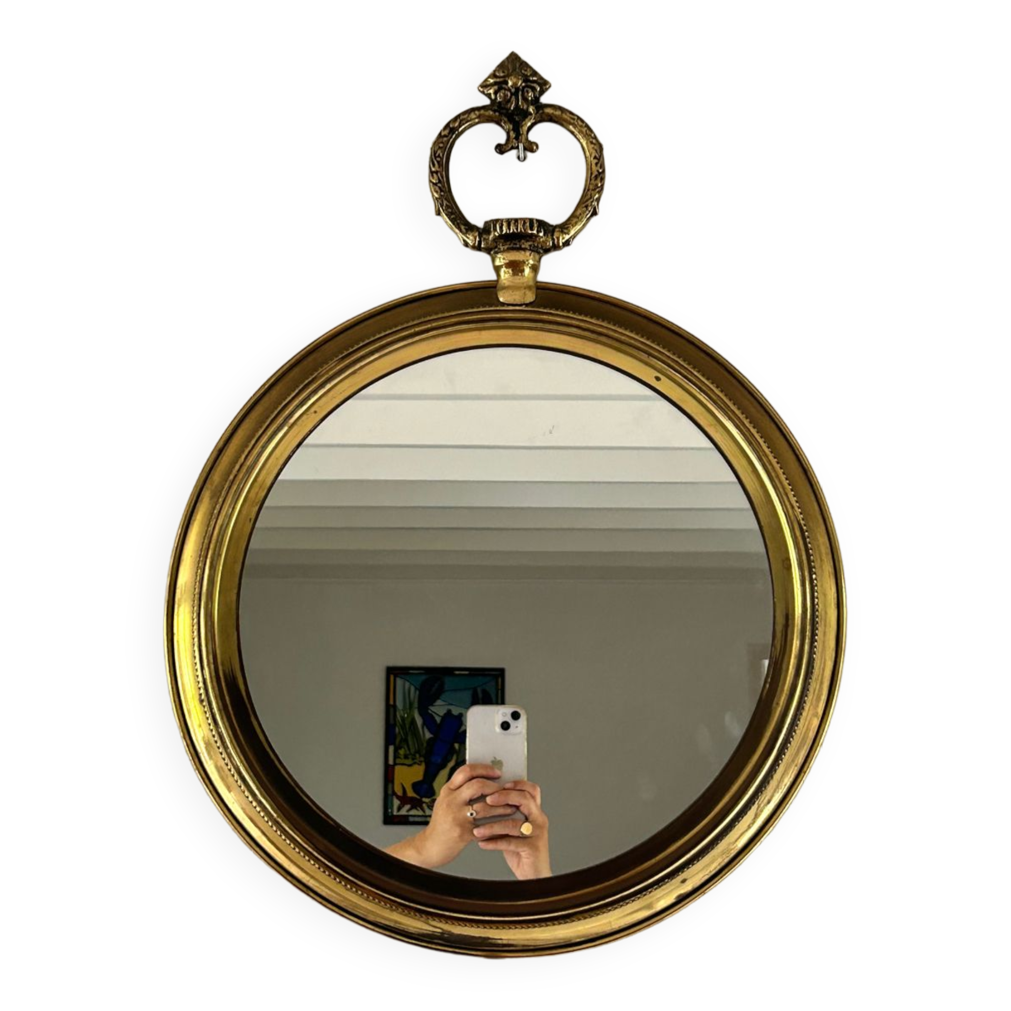 Round brass mirror