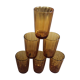 Série de 6 verres ambres