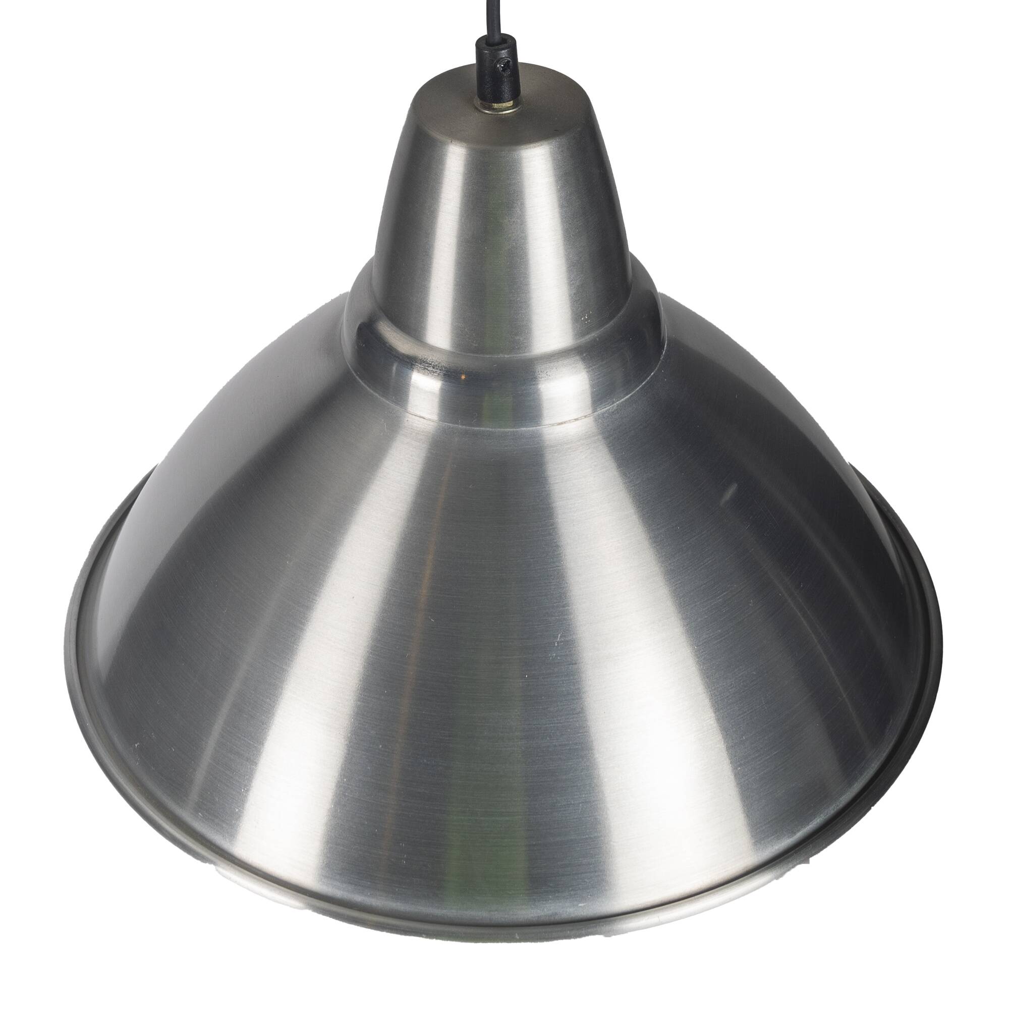 Industrial brushed aluminium lamp