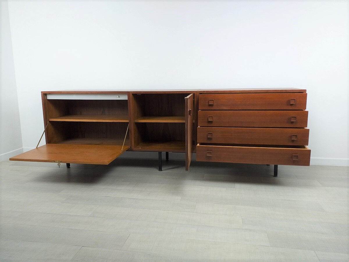 Modernist 60s vintage Scandinavian teak sideboard