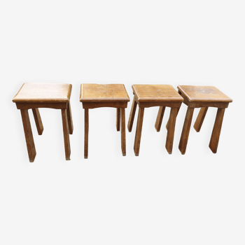 4 low stools designed from the 50s